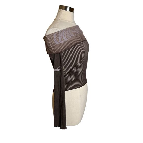 Urban Outfitters Y2K Ribbed Off The Shoulder Top Women’s Size Small - Picture 4 of 10